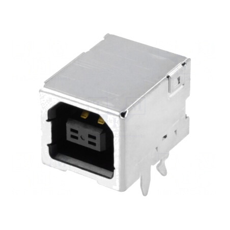 Soclu USB B 4-Pin PCB THT 90° USB 2.0 Aurit | Electronic-mag.ro | Componente Electronice