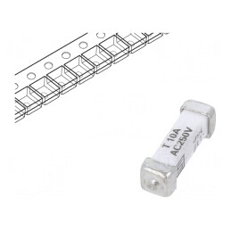 Siguranță Întârziere 10A 250VAC 125VDC SMD Cupru | Electronic-mag.ro | Componente Electronice