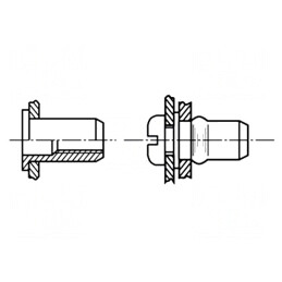 Piuliță nit M8 oțel zincat 11,1mm