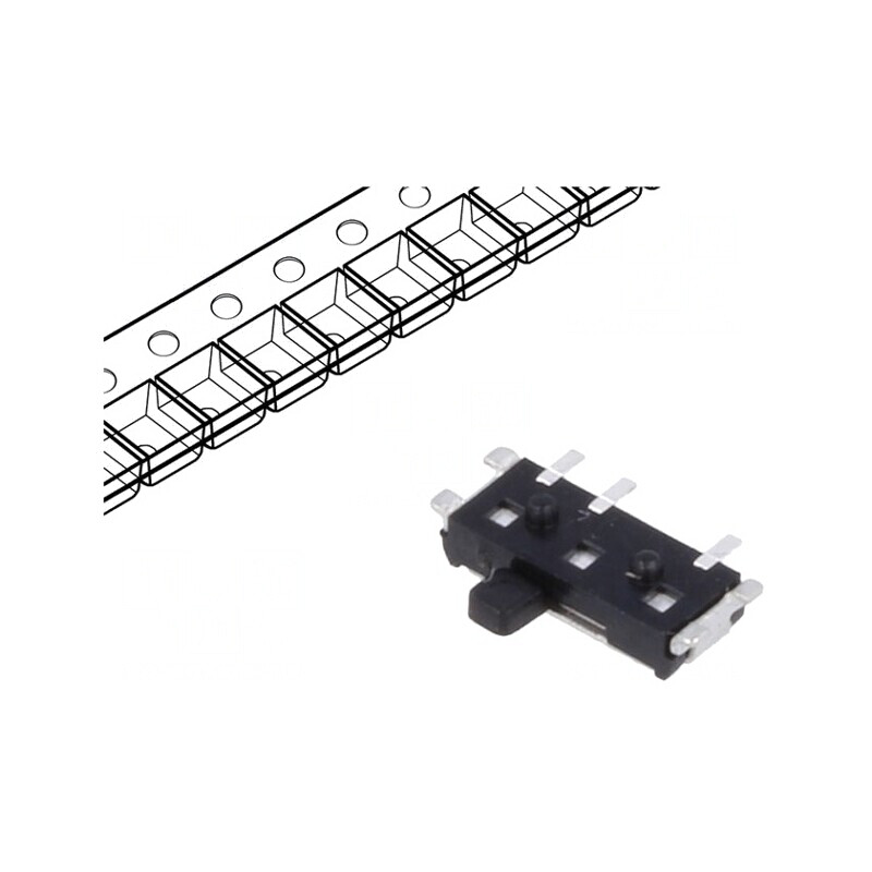 Comutator Glisant 2 Pozitii SPDT SMT pentru PCB | Electronic-mag.ro | Componente Electronice