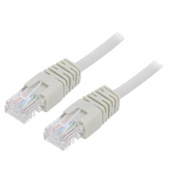 Patch cord U/UTP 5e gri 1m 26AWG | Electronic-mag.ro | Componente Electronice