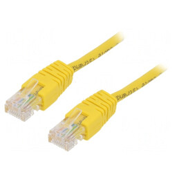 Patch cord galben U/UTP Cat5e 1m