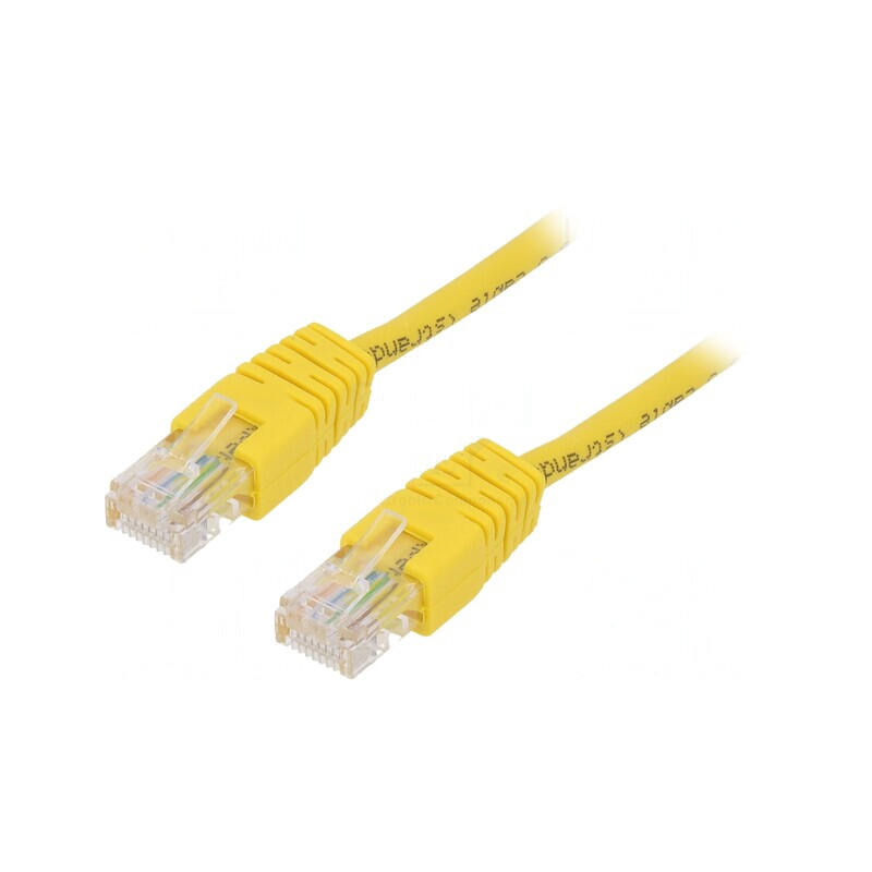 Patch cord galben U/UTP Cat5e 1m | Electronic-mag.ro | Componente Electronice