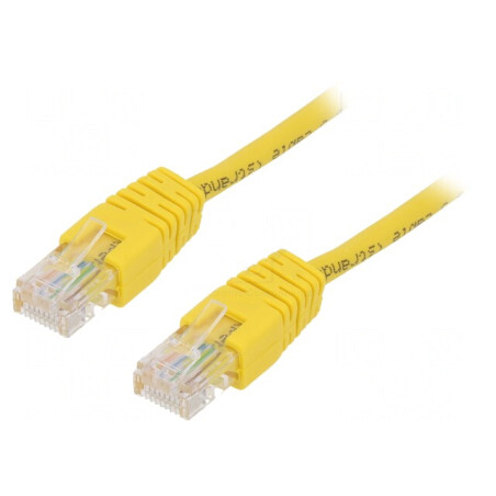Patch cord galben U/UTP Cat5e 1m | Electronic-mag.ro | Componente Electronice