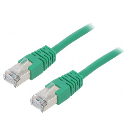 Patch cord F/UTP 5e verde 0,5m PVC ecranat | Electronic-mag.ro | Componente Electronice