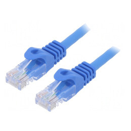 Patch cord U/UTP 6 PVC Albastru 0,25m | Electronic-mag.ro | Componente Electronice