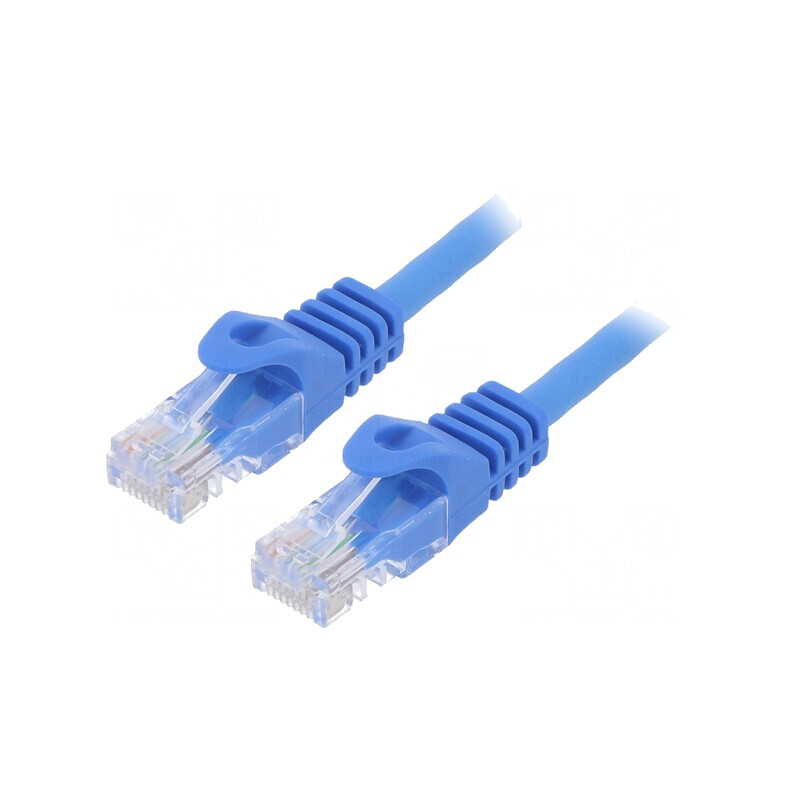 Patch cord U/UTP 6 PVC Albastru 0,25m | Electronic-mag.ro | Componente Electronice