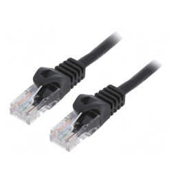 Patch Cord Ethernet Negru 0.25m Cat6 | Electronic-mag.ro | Componente Electronice