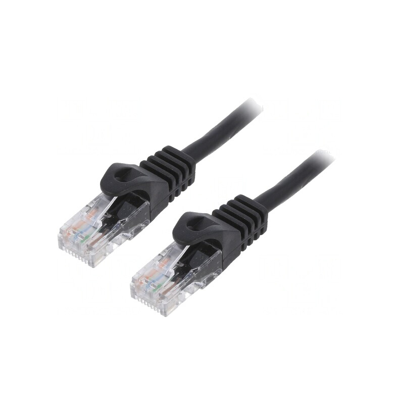 Patch Cord Ethernet Negru 0.25m Cat6 | Electronic-mag.ro | Componente Electronice