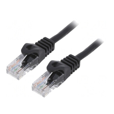 Patch Cord Ethernet Negru 0.25m Cat6 | Electronic-mag.ro | Componente Electronice