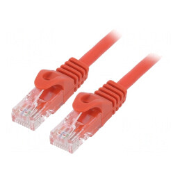Cablu Patch UTP Cat6 0.25m Roșu Cablexpert | Electronic-mag.ro | Componente Electronice