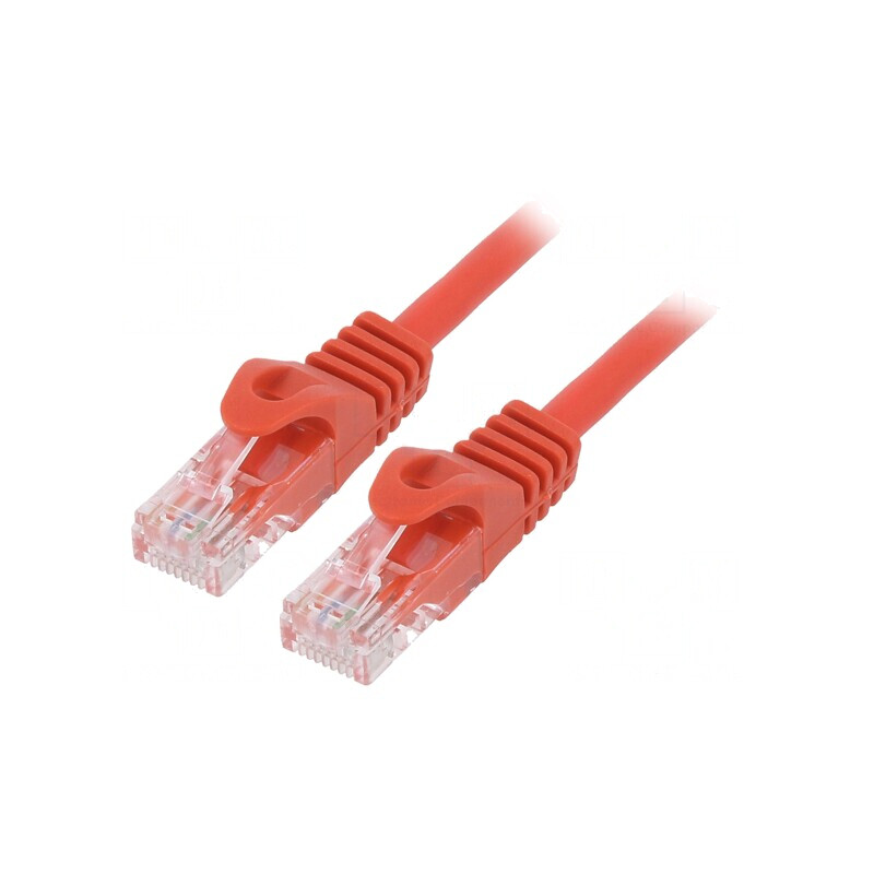 Cablu Patch UTP Cat6 0.25m Roșu Cablexpert | Electronic-mag.ro | Componente Electronice