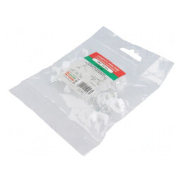 Set 25 Element de Susținere Albă pentru Cablu Plat cu Cui | Electronic-mag.ro | Componente Electronice