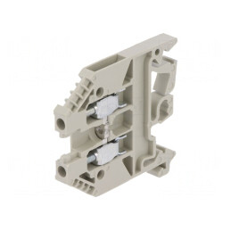 Conector Șine 2,5mm2 1 Pista 2 Borne Gri 5mm | Electronic-mag.ro | Componente Electronice