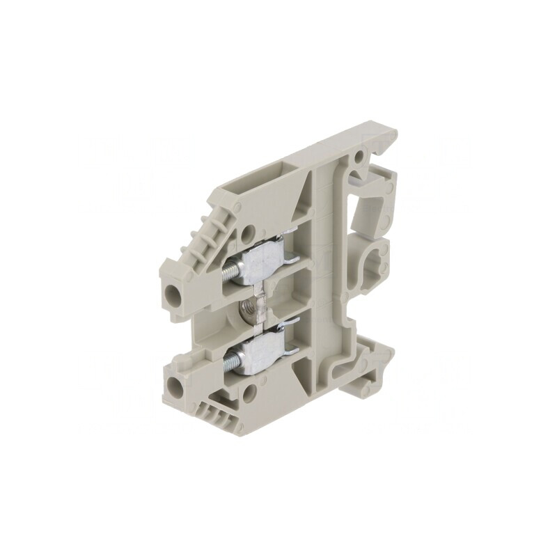 Conector Șine 2,5mm2 1 Pista 2 Borne Gri 5mm | Electronic-mag.ro | Componente Electronice