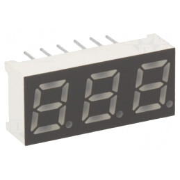 Afişaj LED 7 Segmente 7mm 3 Cifre Roşu | Electronic-mag.ro | Componente Electronice