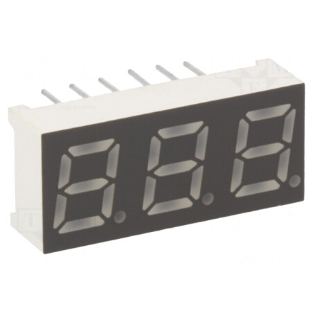 Afişaj LED 7 Segmente 7mm 3 Cifre Roşu | Electronic-mag.ro | Componente Electronice