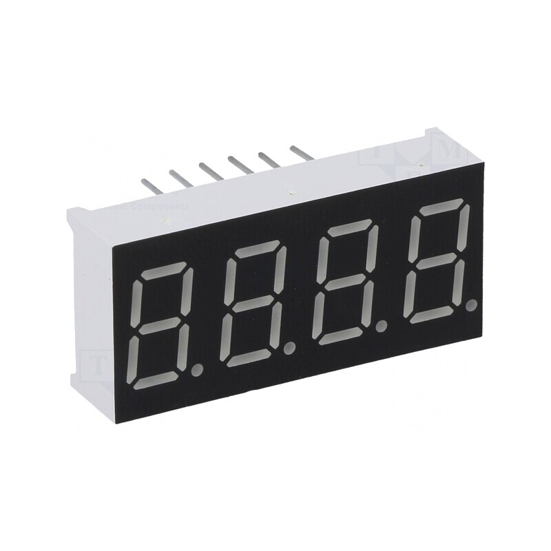 Display LED cu 7 segmente 9,14mm 4 cifre roșu | Electronic-mag.ro | Componente Electronice