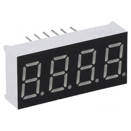 Display LED cu 7 segmente 9,14mm 4 cifre roșu | Electronic-mag.ro | Componente Electronice