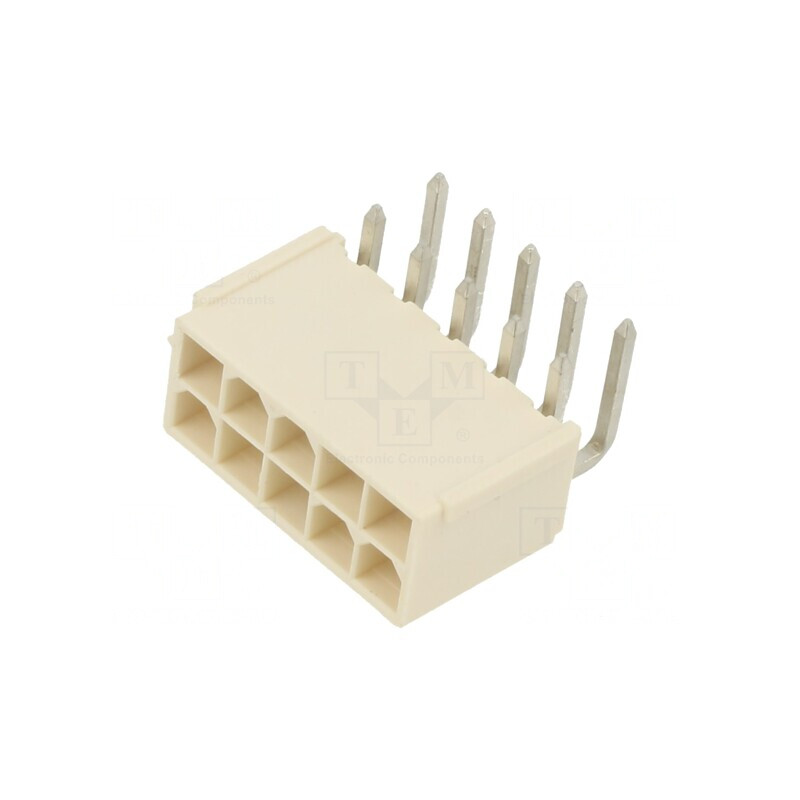 Soclu cablu-placă Mini-Fit Jr 4,2mm 10 pini 13A | Electronic-mag.ro | Componente Electronice