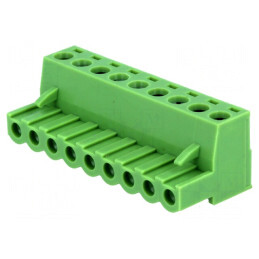 Regletă de conexiuni deconectabilă 5mm 9 piste drept mufă | Electronic-mag.ro | Componente Electronice