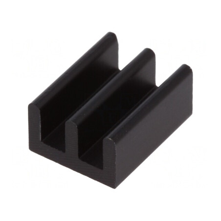 Radiator aluminiu negru 13mm x 10mm x 6mm | Electronic-mag.ro | Componente Electronice