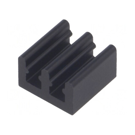 Radiator aluminiu negru 10x10x6mm 70K/W | Electronic-mag.ro | Componente Electronice