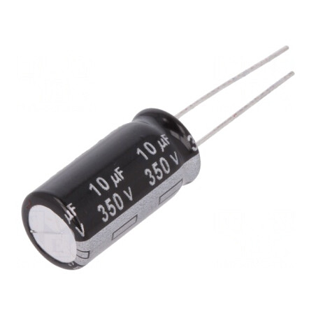 Condensator Electrolitic THT 10uF 350V Ø10x20mm Raster 5mm | Electronic-mag.ro | Componente Electronice