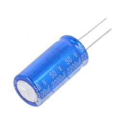 Condensator Electrolitic THT 2200uF 50V 18x35mm | Electronic-mag.ro | Componente Electronice