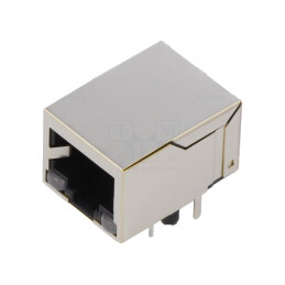 Soclu RJ45 8p8c Ecranat cu LED | Electronic-mag.ro | Componente Electronice