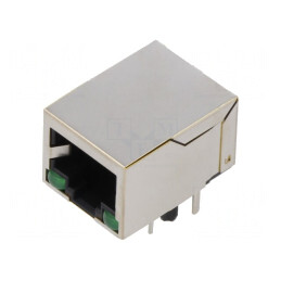 Soclu RJ45 8P8C Ecranat cu LED | Electronic-mag.ro | Componente Electronice