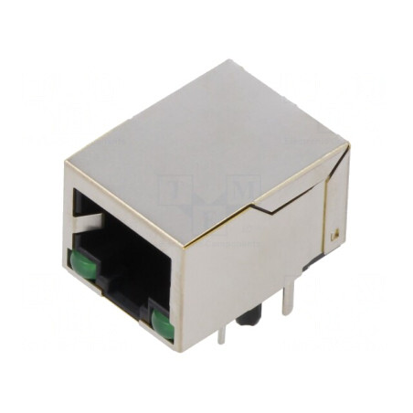 Soclu RJ45 8P8C Ecranat cu LED | Electronic-mag.ro | Componente Electronice