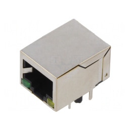 Soclu RJ45 8P8C ecranat cu LED | Electronic-mag.ro | Componente Electronice