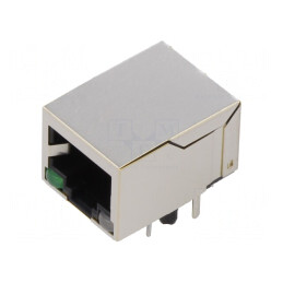 Soclu RJ45 8p8c Ecranat cu LED | Electronic-mag.ro | Componente Electronice