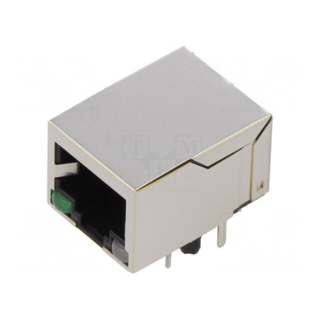 Soclu RJ45 8p8c Ecranat cu LED | Electronic-mag.ro | Componente Electronice