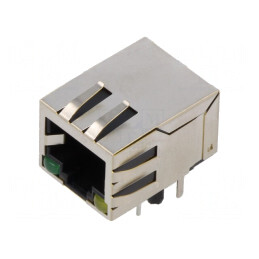 Soclu RJ45 8p8c Ecranat cu LED | Electronic-mag.ro | Componente Electronice