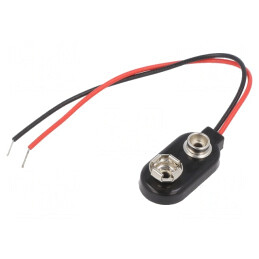 Conector Baterie 9V cu Cabluri 100mm | Electronic-mag.ro | Componente Electronice