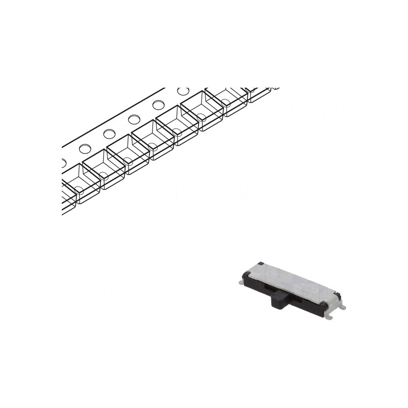 Comutator Glisant 3 Pozitii SMT 0,3A/6VDC | Electronic-mag.ro | Componente Electronice