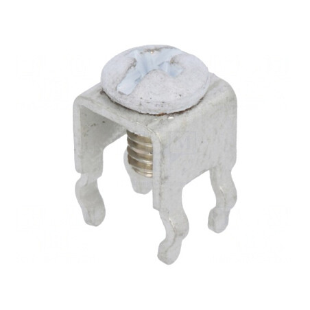 Terminal cu Șurub Alb 7x5mm THT | Electronic-mag.ro | Componente Electronice