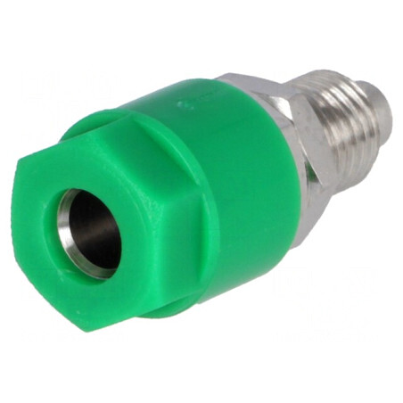 Soclu Banană 4mm Verde 36A 60VDC | Electronic-mag.ro | Componente Electronice
