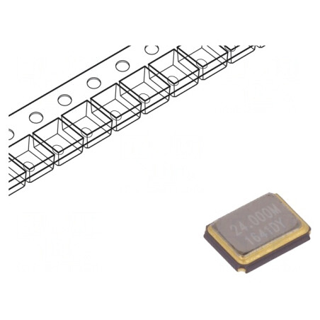 Rezonator de cuarț 24MHz SMD 18pF 3,4x2,7x0,8mm | Electronic-mag.ro | Componente Electronice