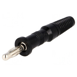 Mufă banană 4mm 10A neagră neizolată | Electronic-mag.ro | Componente Electronice