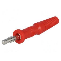 Mufă Banană 4mm 10A 60VDC Roșie Neizolată | Electronic-mag.ro | Componente Electronice