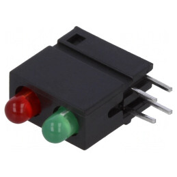 LED Bicolor 3mm Roșu/Verde 20mA 2V | Electronic-mag.ro | Componente Electronice