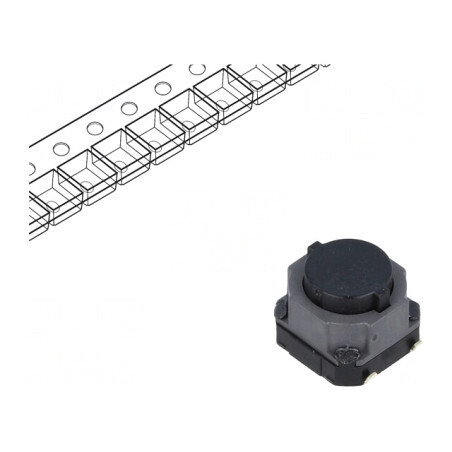 Microîntrerupător TACT SPST SMT 0,05A 12VDC | Electronic-mag.ro | Componente Electronice