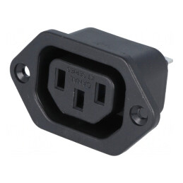 Conector Alimentare AC Soclu Mamă 10A 250V IEC 60320 | Electronic-mag.ro | Componente Electronice