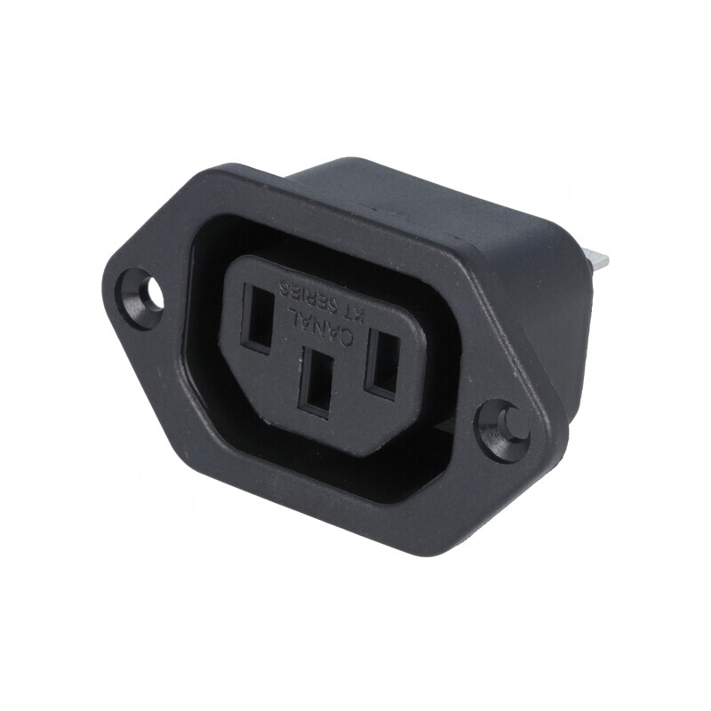 Conector Alimentare AC Soclu Mamă 10A 250V IEC 60320 | Electronic-mag.ro | Componente Electronice