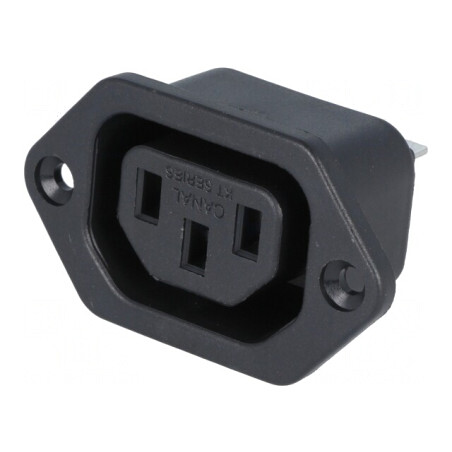 Conector Alimentare AC Soclu Mamă 10A 250V IEC 60320 | Electronic-mag.ro | Componente Electronice
