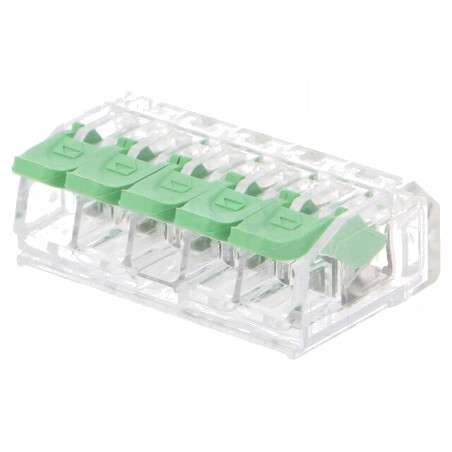 Bornă cu eliberare rapidă 0,2-4mm² 24-12AWG 300V | Electronic-mag.ro | Componente Electronice
