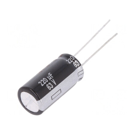Condensator Electrolitic THT 220uF 63V 10x20mm | Electronic-mag.ro | Componente Electronice
